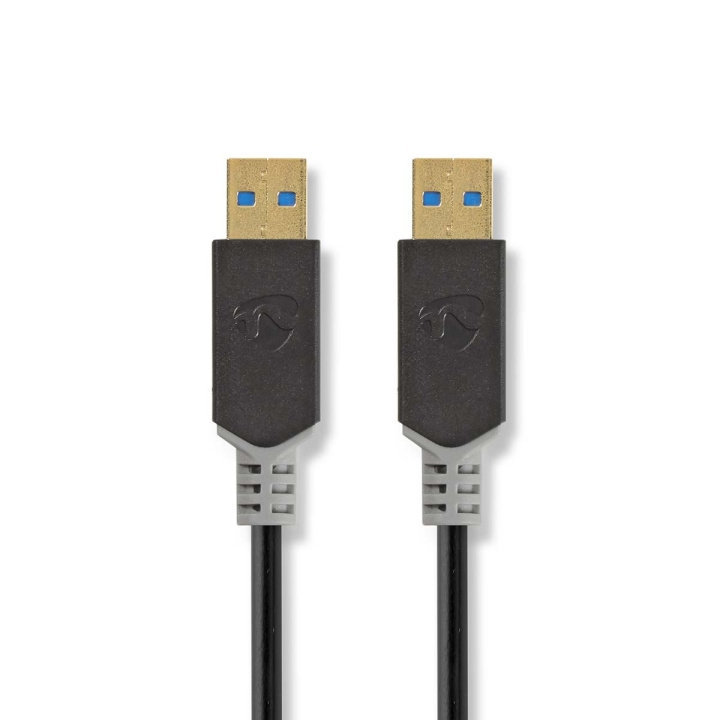 Nedis USB-kabel | USB 3.2 Gen 1 | USB-A Hane | USB-A Hane | 5 Gbps | Guldplaterad | 2.00 m | Rund | PVC | Antracit | Låda i gruppen DATORER & KRINGUTRUSTNING / Datorkablar / USB-kablar / USB-A / Kablar hos TP E-commerce Nordic AB (C66067)