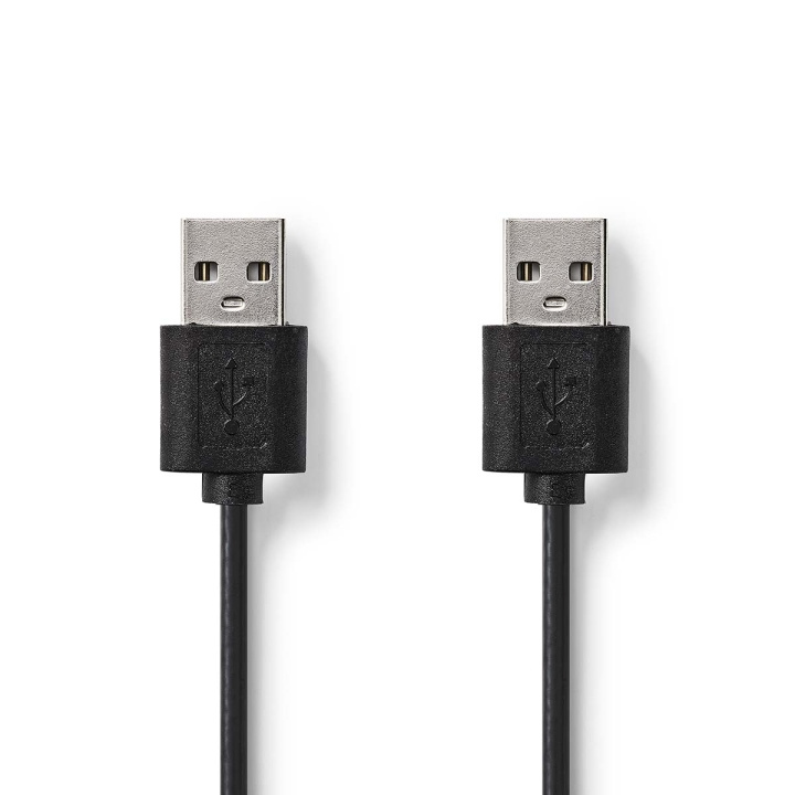 Nedis USB-kabel | USB 2.0 | USB-A Hane | USB-A Hane | 480 Mbps | Nickelplaterad | 2.00 m | Rund | PVC | Svart | Label i gruppen DATORER & KRINGUTRUSTNING / Datorkablar / USB-kablar / USB-A / Kablar hos TP E-commerce Nordic AB (C66115)