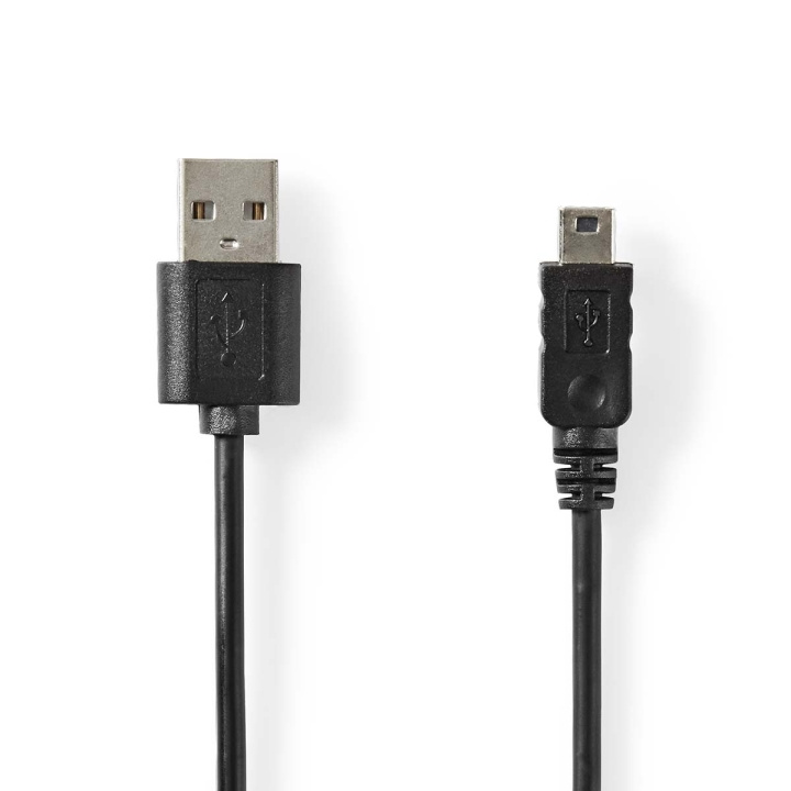 Nedis USB-kabel | USB 2.0 | USB-A Hane | Mini 5-Pin Hane | 480 Mbps | Nickelplaterad | 2.00 m | Rund | PVC | Svart | Label i gruppen DATORER & KRINGUTRUSTNING / Datorkablar / USB-kablar / Mini-USB hos TP E-commerce Nordic AB (C66125)