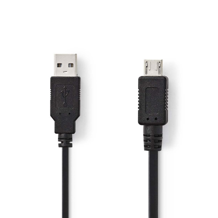 Nedis USB-kabel | USB 2.0 | USB-A Hane | USB Micro-A | 480 Mbps | Nickelplaterad | 2.00 m | Rund | PVC | Svart | Plastpåse i gruppen DATORER & KRINGUTRUSTNING / Datorkablar / USB-kablar / Micro-USB hos TP E-commerce Nordic AB (C66152)
