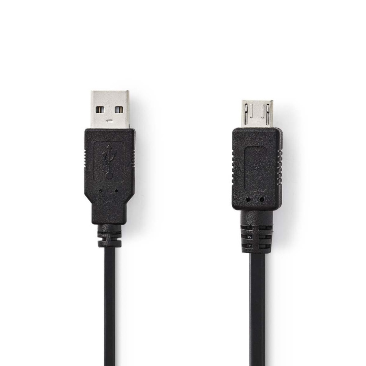 Nedis USB-kabel | USB 2.0 | USB-A Hane | USB Micro-A | 480 Mbps | Nickelplaterad | 2.00 m | Rund | PVC | Svart | Plastpåse i gruppen DATORER & KRINGUTRUSTNING / Datorkablar / USB-kablar / Micro-USB / Kablar hos TP E-commerce Nordic AB (C66152)