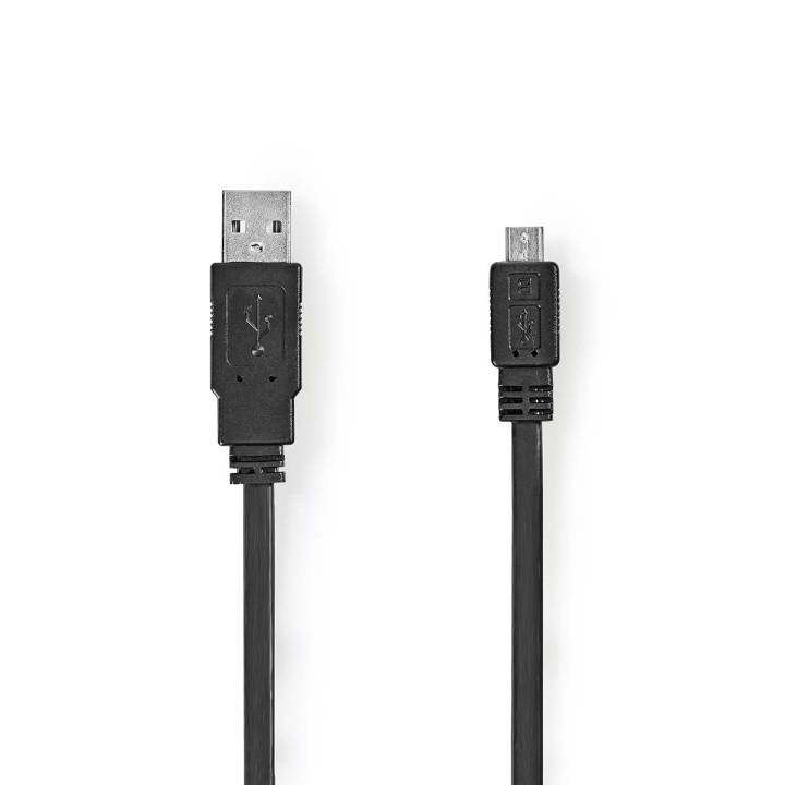 Nedis USB-kabel | USB 2.0 | USB-A Hane | USB Micro-B Hane | 480 Mbps | Nickelplaterad | 1.00 m | Platt | PVC | Svart | Plastpåse i gruppen SMARTPHONE & SURFPLATTOR / Laddare & Kablar / Kablar / Kablar microUSB hos TP E-commerce Nordic AB (C66153)