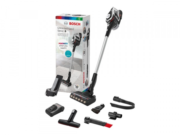Bosch Unlimited Gen2 Series | 8 BSS82SIL1 Stick/handhållen dammsugare Silver i gruppen HEM, HUSHÅLL & TRÄDGÅRD / Städprodukter / Dammsugare & Tillbehör / Handdammsugare hos TP E-commerce Nordic AB (C66418)