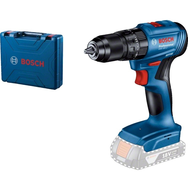 Bosch GSB 185-LI Slagborrmaskin + transportväska - 06019K3103 i gruppen HEM, HUSHÅLL & TRÄDGÅRD / Verktyg / Borrmaskiner hos TP E-commerce Nordic AB (C66423)