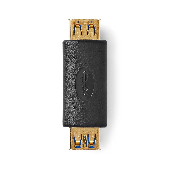Nedis USB-A Adapter | USB 3.2 Gen 1 | USB-A Hona | USB-A Hona | 5 Gbps | Rund | Guldplaterad | Antracit | Låda i gruppen DATORER & KRINGUTRUSTNING / Datorkablar / USB-kablar / USB-A / Adaptrar hos TP E-commerce Nordic AB (C66633)