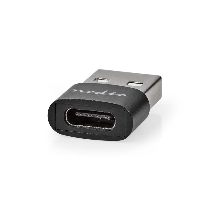 Nedis USB-A Adapter | USB 2.0 | USB-A Hane | USB-C™ Hona | 480 Mbps | Rund | Nickelplaterad | Svart | Låda i gruppen DATORER & KRINGUTRUSTNING / Datorkablar / USB-kablar / USB-A / Adaptrar hos TP E-commerce Nordic AB (C66648)