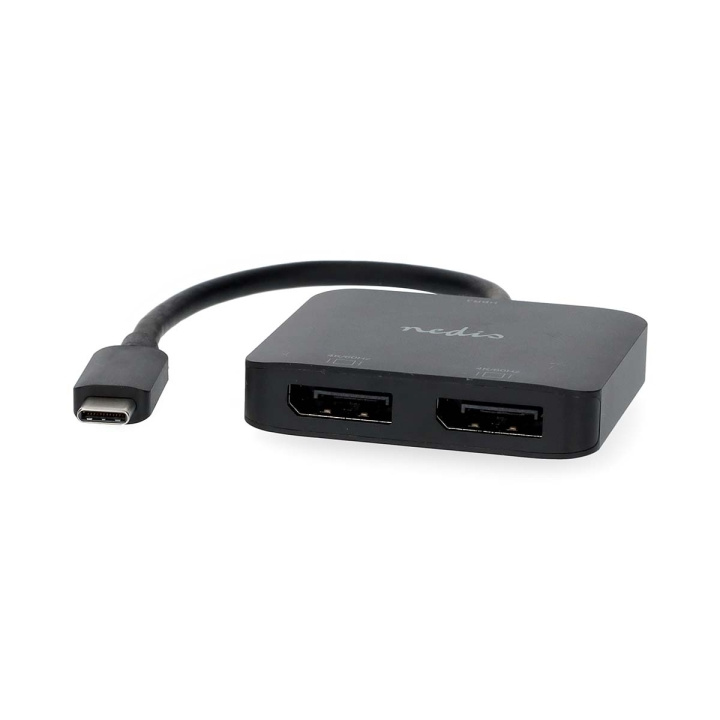 Nedis USB-C™ Adapter | USB 3.2 Gen 1 | USB-C™ Hane | 2x Displayport Female | 4K@60Hz | 0.20 m | Rund | Nickelplaterad | PVC | Svart | Låda i gruppen SMARTPHONE & SURFPLATTOR / Laddare & Kablar / Adaptrar hos TP E-commerce Nordic AB (C66686)