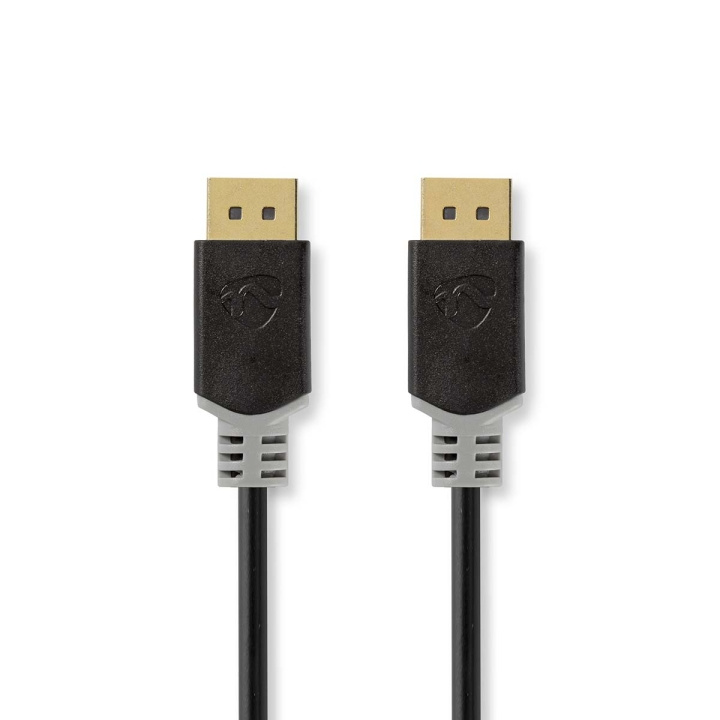 Nedis Displayport-kabel | DisplayPort Hane | DisplayPort Hane | 8K@60Hz | Guldplaterad | 2.00 m | Rund | PVC | Antracit | Låda i gruppen DATORER & KRINGUTRUSTNING / Datorkablar / DisplayPort / Kablar hos TP E-commerce Nordic AB (C66710)