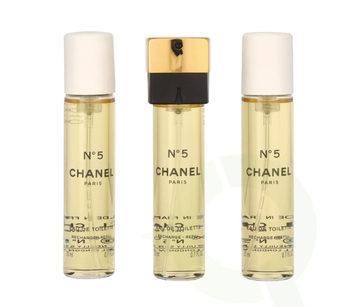 Chanel No 5 Giftset 60 ml 3x Edt Spray Refill 20Ml - Twist and Spray - Purse Spray i gruppen SKÖNHET & HÄLSA / Presentkit / Presentkit För Henne hos TP E-commerce Nordic AB (C66744)