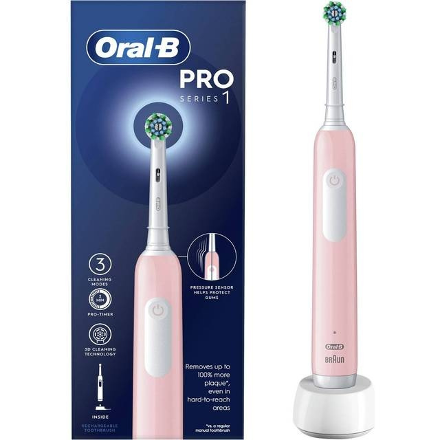 Oral B Pro Series 1 Pink Cross Action i gruppen SKÖNHET & HÄLSA / Munvård / Eltandborstar hos TP E-commerce Nordic AB (C67021)