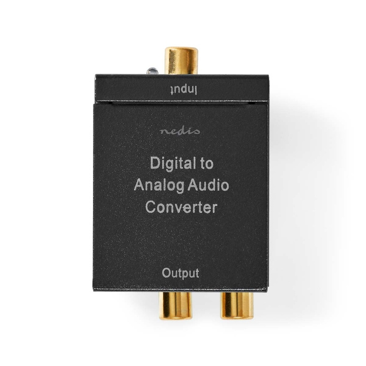 Nedis Digital Audio Omvandlare | Envägs | Anslutningsingång: 1x Digital RCA / 1x TosLink | Anslutningsutgång: 1x (2x RCA) / 1x 3.5 mm | Automatisk | Integrerad förstärkare | Svart i gruppen HEMELEKTRONIK / Kablar & Adaptrar / Ljud Analog / Adaptrar hos TP E-commerce Nordic AB (C67487)