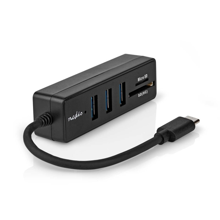 Nedis USB-hubb | 1x USB-C™ | 3x USB A hona | 5-Port port(s) | USB 3.2 Gen 1 | USB ström | 5 Gbps | SD & MicroSD i gruppen DATORER & KRINGUTRUSTNING / Datortillbehör / USB-hubbar hos TP E-commerce Nordic AB (C67502)