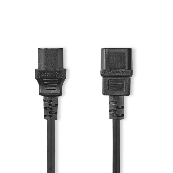 Nedis Strömkabel | IEC-320-C14 | IEC-320-C13 | Rak | Rak | Nickelplaterad | 3.00 m | Rund | PVC | Svart | Label i gruppen DATORER & KRINGUTRUSTNING / Datorkablar / Apparatkablar hos TP E-commerce Nordic AB (C67543)