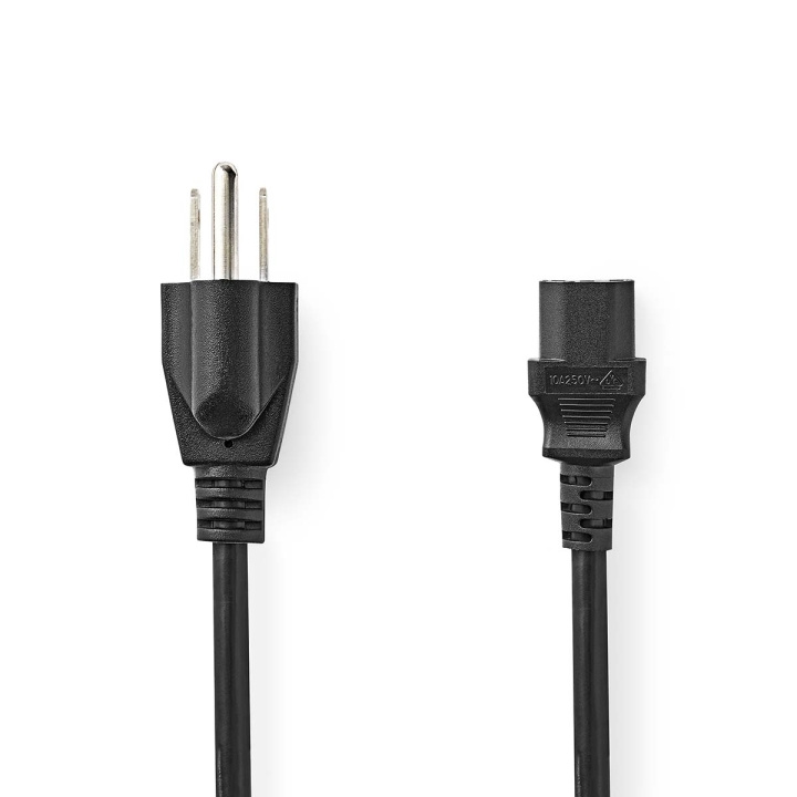 Nedis Strömkabel | USA Hane | IEC-320-C13 | Rak | Rak | Nickelplaterad | 2.00 m | Rund | PVC | Svart | Label i gruppen DATORER & KRINGUTRUSTNING / Datorkablar / Apparatkablar hos TP E-commerce Nordic AB (C67560)