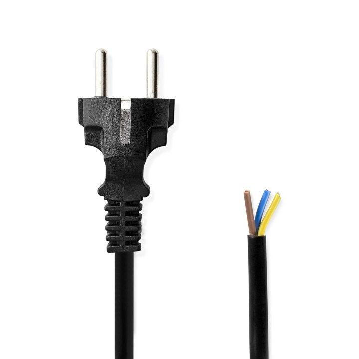 Nedis Strömkabel | Strömkontakt Hane | Open | Rak | Rak | Nickelplaterad | 3.00 m | Rund | PVC | Svart | Label i gruppen DATORER & KRINGUTRUSTNING / Datorkablar / Apparatkablar hos TP E-commerce Nordic AB (C67563)