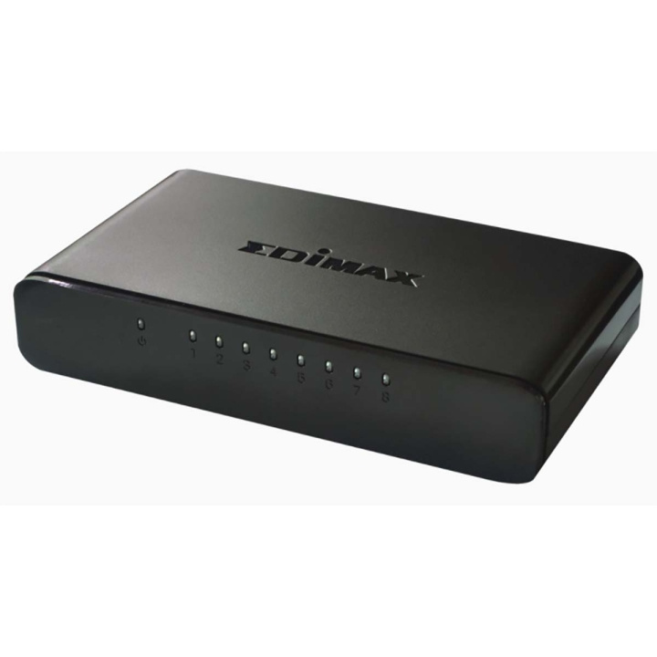 Edimax 8-portars 10/100 Mbit Fast Ethernet Desktop Switch i gruppen DATORER & KRINGUTRUSTNING / Nätverk / Switchar hos TP E-commerce Nordic AB (C67580)