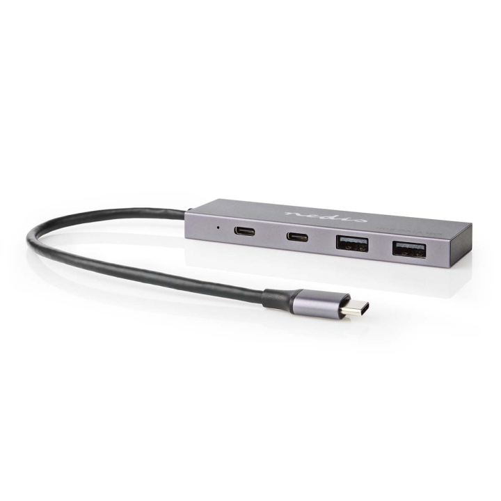 Nedis USB-hubb | 1x USB-C™ 3.2 Gen 2 Male | 2x USB-A 3.2 Gen 2 Female / 2x USB-C™ 3.2 Gen 2 Female | 4-Port port(s) | USB 3.2 Gen 2 | USB ström | 10 Gbps i gruppen DATORER & KRINGUTRUSTNING / Datortillbehör / USB-hubbar hos TP E-commerce Nordic AB (C67614)