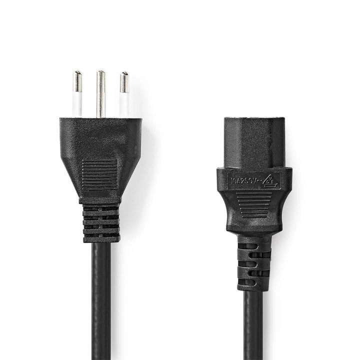 Nedis Strömkabel | Italien Hane | IEC-320-C13 | Rak | Rak | Nickelplaterad | 2.00 m | Rund | PVC | Svart | Label i gruppen DATORER & KRINGUTRUSTNING / Datorkablar / Apparatkablar hos TP E-commerce Nordic AB (C67642)