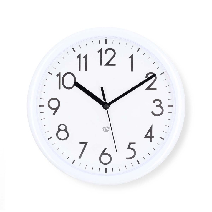 Nedis Väggklocka | Diameter: 220 mm | Plast | Vit i gruppen HEM, HUSHÅLL & TRÄDGÅRD / Väggklockor & Räkneverk / Väggklockor hos TP E-commerce Nordic AB (C67656)