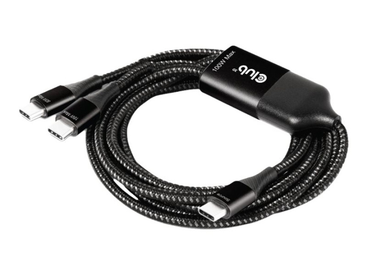 Club 3D USB typ C-kabel 1,83 m svart vit | DATORER & KRINGUTRUSTNING - Datorkablar - USB-kablar - USB-C | GameStuff