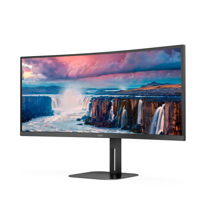 AOC Value-line CU34V5C/BK 34 3440 x 1440 (UltraWide) HDMI DisplayPort USB-C 100Hz Dockningsskärm i gruppen DATORER & KRINGUTRUSTNING / Datorskärmar & Tillbehör / Datorskärmar hos TP E-commerce Nordic AB (C67966)