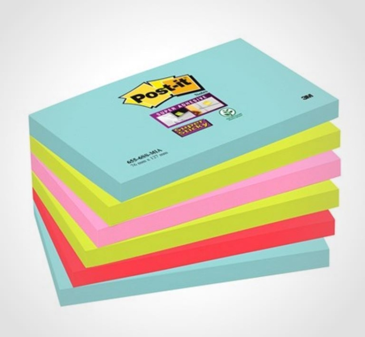 3M Post-it Super-Sticky batong 76 x 127 mm i gruppen HEM, HUSHÅLL & TRÄDGÅRD / Kontorsmaterial / Papper & Block hos TP E-commerce Nordic AB (C68131)