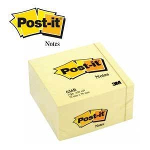 3M Post-it 636B anteckningskub, 76 x 76 mm, gul i gruppen HEM, HUSHÅLL & TRÄDGÅRD / Kontorsmaterial / Papper & Block hos TP E-commerce Nordic AB (C68153)