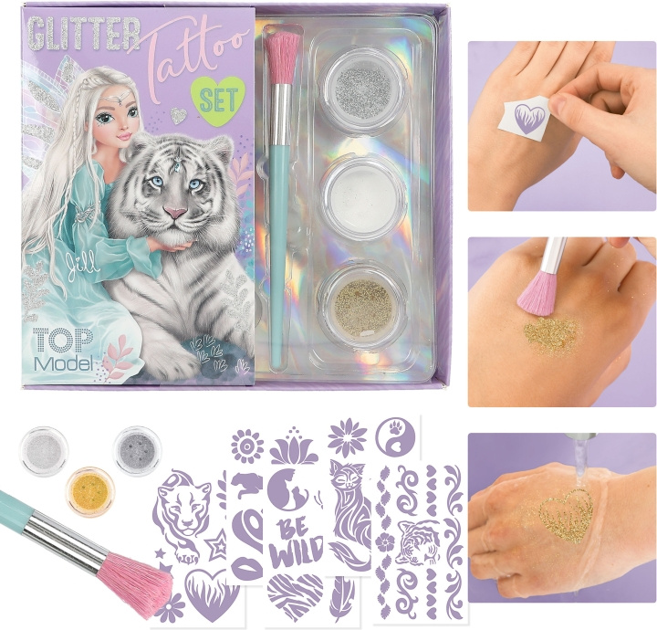 TOPModel FANTASY TIGER - set för glittertatueringar i gruppen LEKSAKER, BARN- & BABYPRODUKTER / Leksaker / Pyssel hos TP E-commerce Nordic AB (C68209)