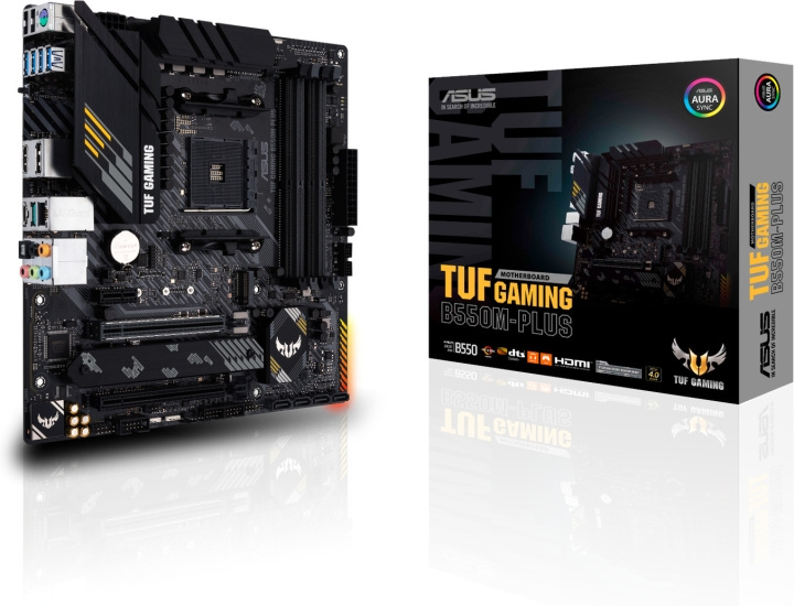 ASUS TUF GAMING B550M-PLUS AM4 mikroATX-moderkort i gruppen DATORER & KRINGUTRUSTNING / Datorkomponenter / Moderkort hos TP E-commerce Nordic AB (C68267)