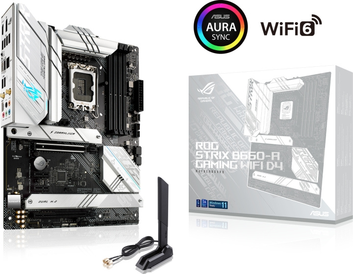 ASUS ROG STRIX B660-A GAMING WIFI D4 LGA 1700 ATX-moderkort i gruppen DATORER & KRINGUTRUSTNING / Datorkomponenter / Moderkort hos TP E-commerce Nordic AB (C68296)
