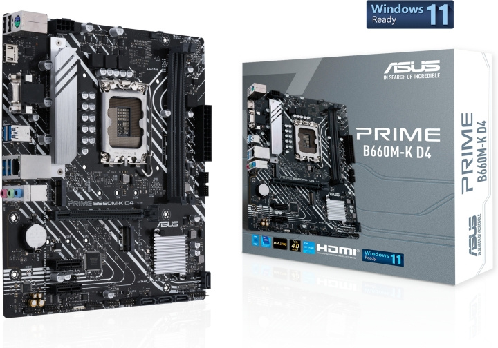 ASUS PRIME B660M-K D4 LGA 1700 mATX-moderkort i gruppen DATORER & KRINGUTRUSTNING / Datorkomponenter / Moderkort hos TP E-commerce Nordic AB (C68301)