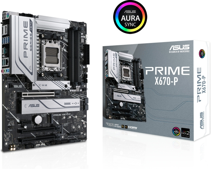 ASUS PRIME X670-P ATX-moderkort i gruppen DATORER & KRINGUTRUSTNING / Datorkomponenter / Moderkort hos TP E-commerce Nordic AB (C68370)