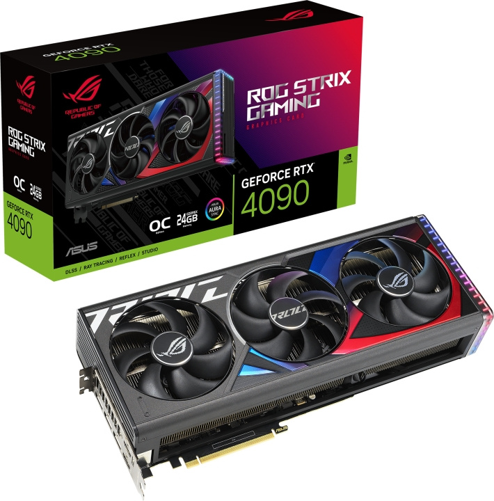 ASUS GeForce ROG-STRIX-RTX4090-O24G-GAMING grafikkort i gruppen DATORER & KRINGUTRUSTNING / Datorkomponenter / Grafikkort hos TP E-commerce Nordic AB (C68380)