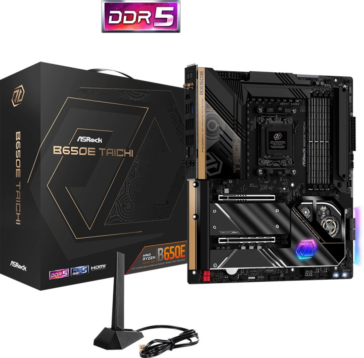 ASRock B650E Taichi E-ATX-moderkort i gruppen DATORER & KRINGUTRUSTNING / Datorkomponenter / Moderkort hos TP E-commerce Nordic AB (C68403)