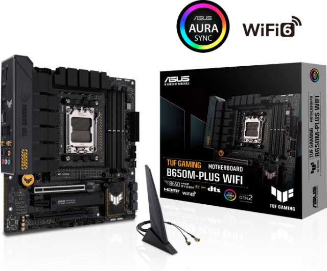 ASUS TUF GAMING B650M-PLUS WIFI mATX-moderkort i gruppen DATORER & KRINGUTRUSTNING / Datorkomponenter / Moderkort hos TP E-commerce Nordic AB (C68410)
