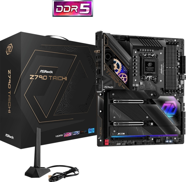 ASRock Z790 Taichi LGA1700 EATX-moderkort i gruppen DATORER & KRINGUTRUSTNING / Datorkomponenter / Moderkort hos TP E-commerce Nordic AB (C68428)