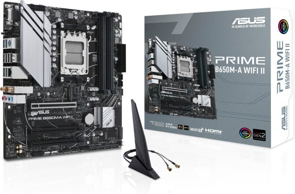 ASUS PRIME B650M-A WIFI II -mATX-moderkort i gruppen DATORER & KRINGUTRUSTNING / Datorkomponenter / Moderkort hos TP E-commerce Nordic AB (C68457)