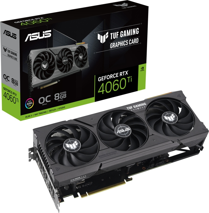 ASUS GeForce TUF-RTX4060TI-O8G-GAMING grafikkort i gruppen DATORER & KRINGUTRUSTNING / Datorkomponenter / Grafikkort hos TP E-commerce Nordic AB (C68474)