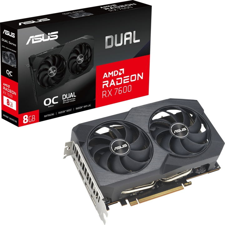 ASUS AMD Radeon DUAL-RX7600-O8G-V2 grafikkort i gruppen DATORER & KRINGUTRUSTNING / Datorkomponenter / Grafikkort hos TP E-commerce Nordic AB (C68485)