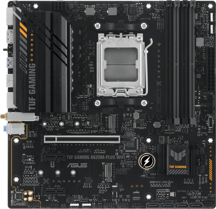 ASUS TUF GAMING A620M-PLUS WIFI mATX-moderkort i gruppen DATORER & KRINGUTRUSTNING / Datorkomponenter / Moderkort hos TP E-commerce Nordic AB (C68493)