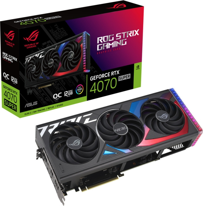 ASUS GeForce ROG-STRIX-RTX4070S-O12G-GAMING-grafikkort i gruppen DATORER & KRINGUTRUSTNING / Datorkomponenter / Grafikkort hos TP E-commerce Nordic AB (C68539)