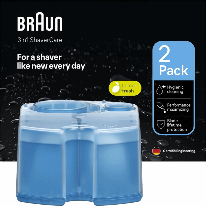 Braun CCR2 3-i-1 ShaverCare rengöringssats i gruppen SKÖNHET & HÄLSA / Hår & Styling / Rakning & Trimning / Rakapparater Tillbehör hos TP E-commerce Nordic AB (C68585)