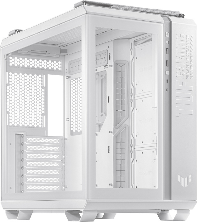 ASUS TUF Gaming GT502 PLUS TG ARGB ATX-chassi med fönster, vit i gruppen DATORER & KRINGUTRUSTNING / Datorkomponenter / Datorchassi hos TP E-commerce Nordic AB (C68610)