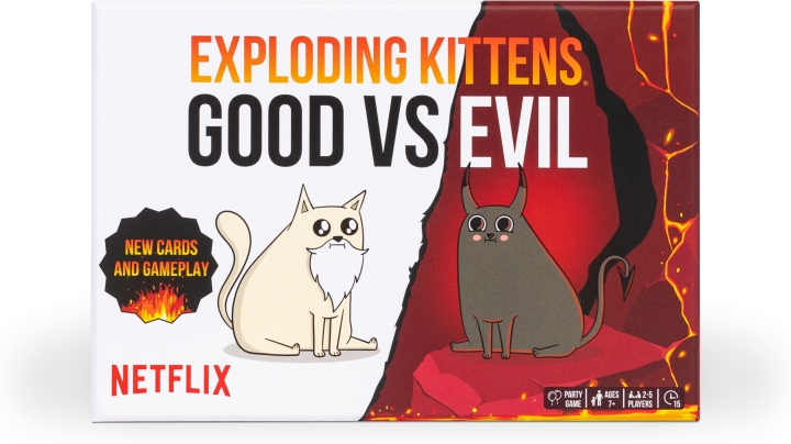 Exploding Kittens Good vs Evil Nordic - kortspel i gruppen LEKSAKER, BARN- & BABYPRODUKTER / Spel / Sällskapsspel hos TP E-commerce Nordic AB (C69119)