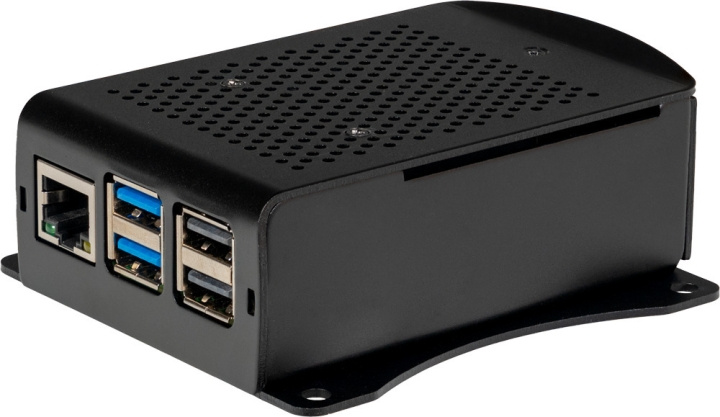 Raspberry Pi aluminiumfodral med fläkt, Raspberry Pi 5 B, svart i gruppen DATORER & KRINGUTRUSTNING / Datorkomponenter / Raspberry Pi hos TP E-commerce Nordic AB (C69134)