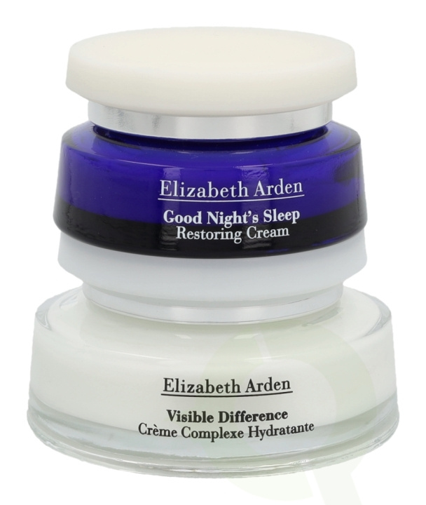 Elizabeth Arden E.Arden Visible Difference Day & Night Duo 150 ml Moisture Cream Complex 100ml/Good Night\'s Sleep Rest. Cream 50ml i gruppen SKÖNHET & HÄLSA / Hudvård / Ansiktsvård / Dagkräm hos TP E-commerce Nordic AB (C69457)