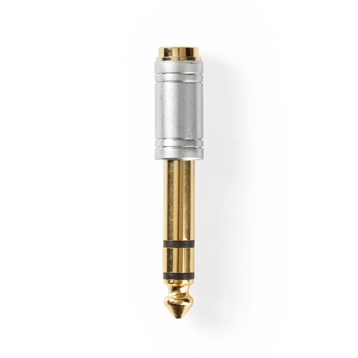 Nedis Stereo Audio Adapter | 6.35 mm Hane | 3.5 mm Hona | Guldplaterad | Rak | Metall | Silver | 1 st. | Låda i gruppen HEMELEKTRONIK / Kablar & Adaptrar / Ljud Analog / Adaptrar hos TP E-commerce Nordic AB (C69686)
