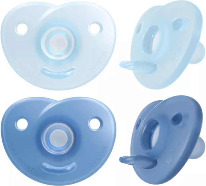Philips Avent SCF099/21 Soothie nappar, 0 - 6 månader, 2 st, blå i gruppen LEKSAKER, BARN- & BABYPRODUKTER / Babysaker / Nappar & Bitringar hos TP E-commerce Nordic AB (C69739)