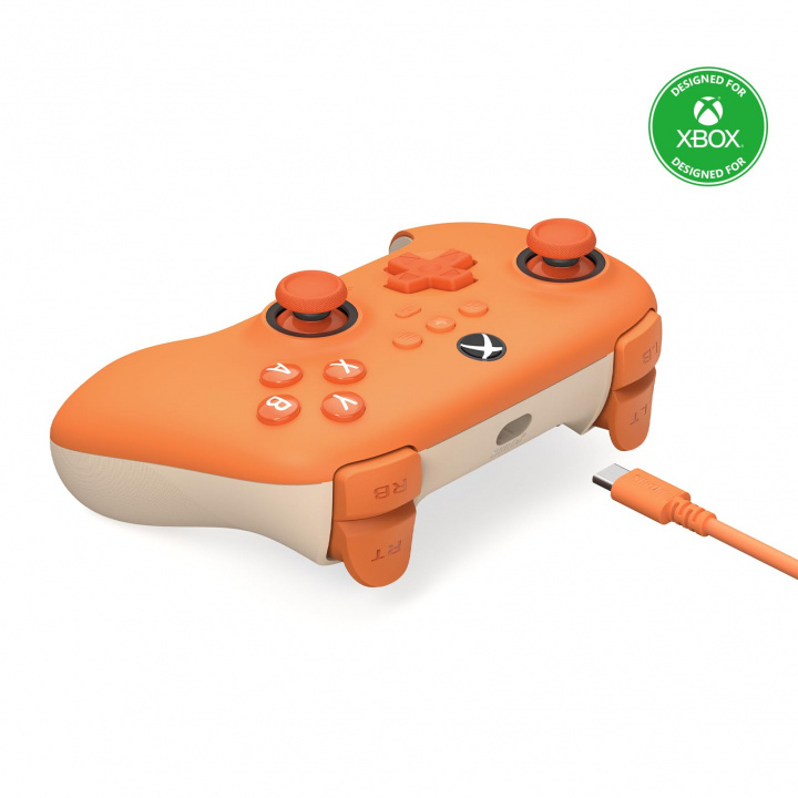 8Bitdo Ultimate C Wired kabelansluten spelkontroll, orange, Xbox i gruppen HEMELEKTRONIK / Spelkonsoler & Tillbehör / Xbox Series X/S / Tillbehör hos TP E-commerce Nordic AB (C69846)