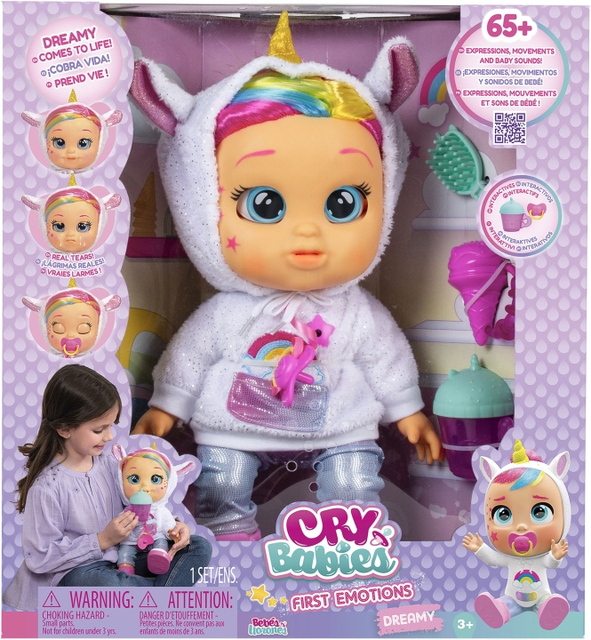 Cry Babies Första Känslor Dreamy - babydocka i gruppen LEKSAKER, BARN- & BABYPRODUKTER / Leksaker / Dockor & Tillbehör hos TP E-commerce Nordic AB (C69985)